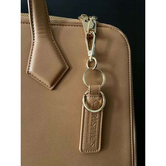 Women's Tan Leather Attache/Briefcase w/Matching Leather Portfolio - Picture 4 of 16